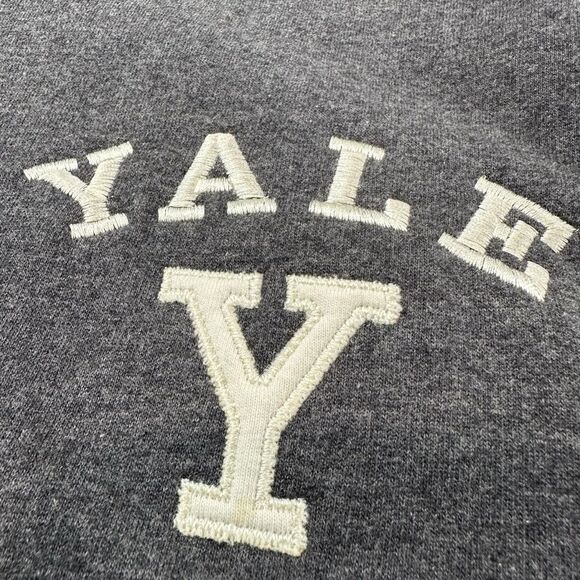 League Mens Gray Yale Collegiate Zip Up Size Large Ivy League Preppy - Picture 7 of 8